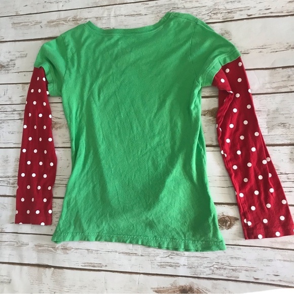Hello Kitty Christmas Holiday Tee Shirt Girls size large long‎ sleeve joy - Picture 2 of 7